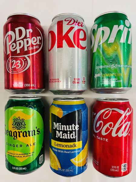 Picture of 12 Assorted Soda Cans